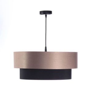 Lampa wisząca Duo - 40cm, kremowo-czarna