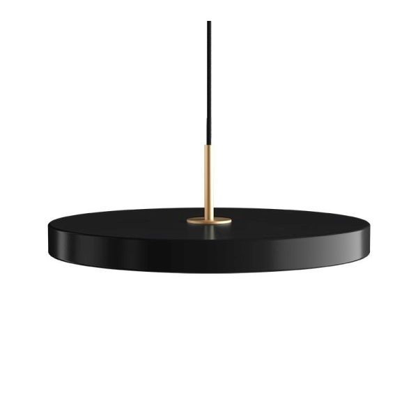 Czarna lampa LED nad stół do jasnego wnętrza