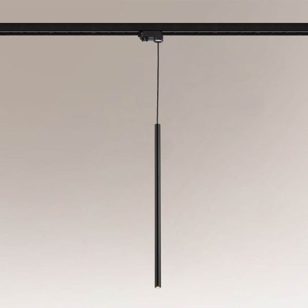 Lampa wisząca Kosame - czarna, długi klosz, Profile Shilo