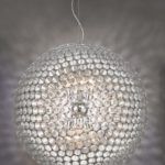 lampa wisząca ze srebrnych rurek