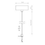 Profile Power Supply Kit - biały zasilacz wiszący do systemu szynowego - 1