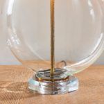 lampa stołowa ze szklaną podstawą bezbarwna