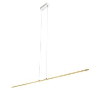 Złota lampa wisząca Ebora - biała podsufitka, LED
