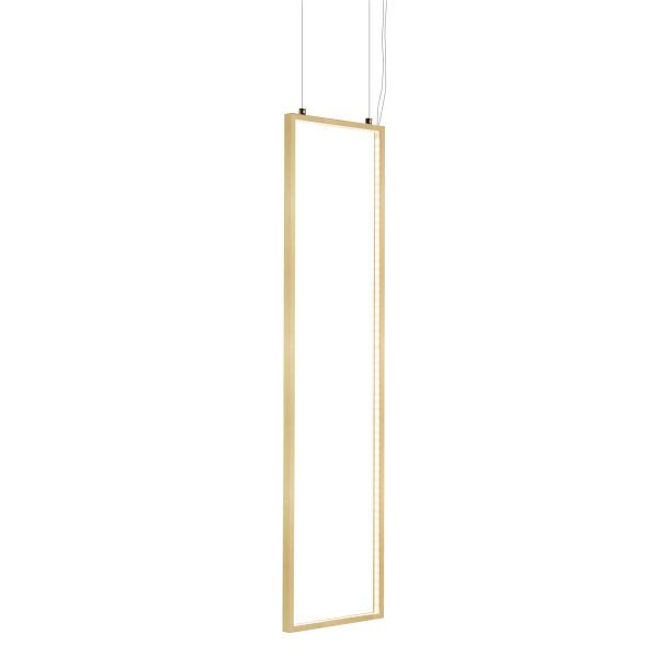 lampa wisząca złota rama