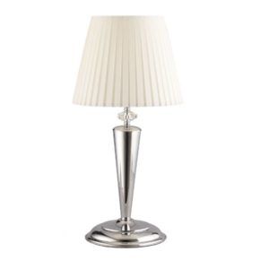Lampa biurowa Lilosa - srebrna, biały abażur