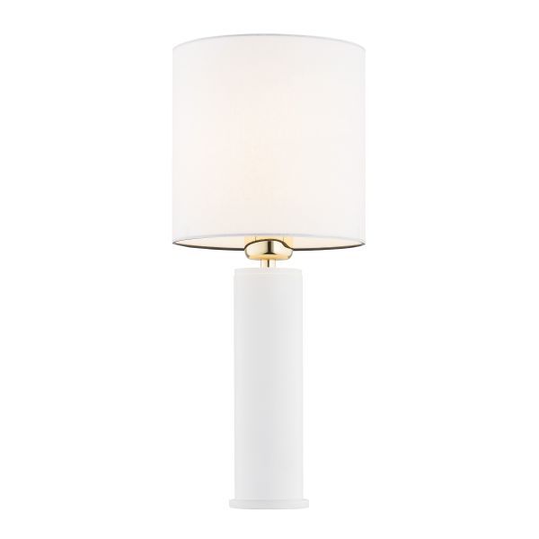 Elegancka lampa stołowa Almada - biały abażur