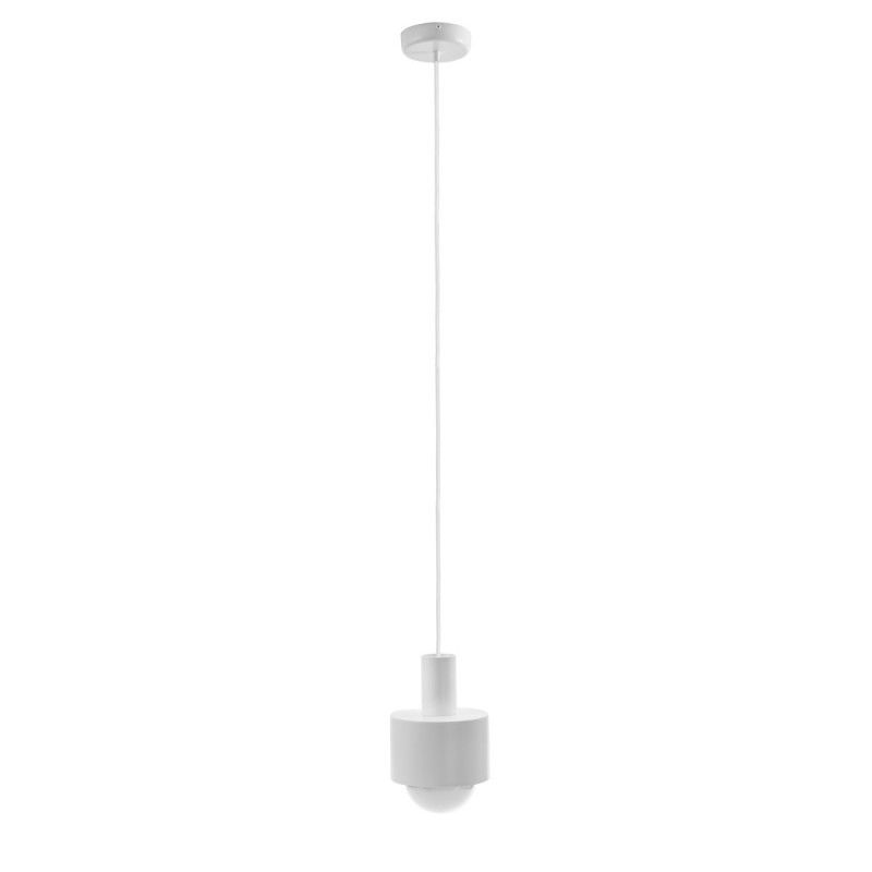 biała minimalistyczna lampa wisząca