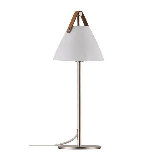 lampa stołowa z białym kloszem