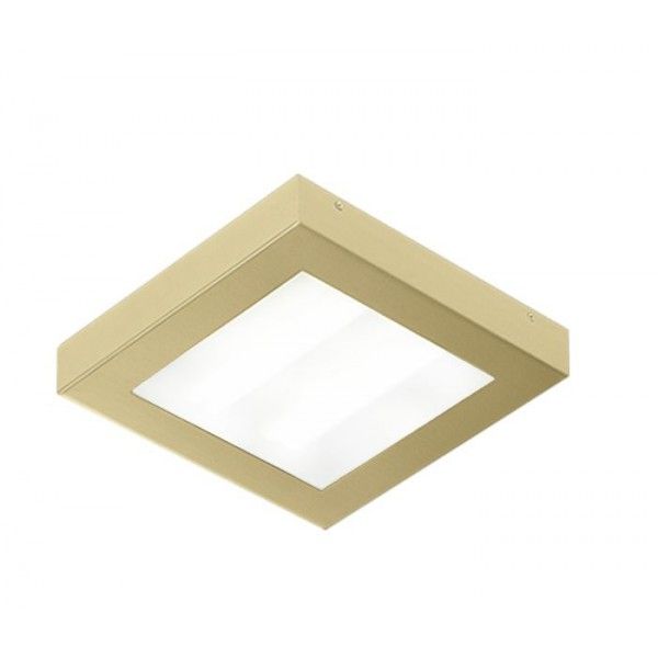 złoty kwadratowy plafon łazienkowy IP44