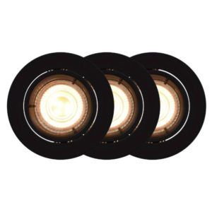 Czarne oczka sufitowe Carina - 3szt, smart light
