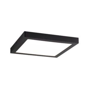 Czarny plafon Abia - LED, płaska konstrukcja