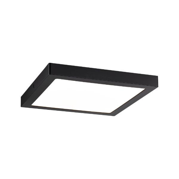 Czarny plafon Abia - LED, płaska konstrukcja