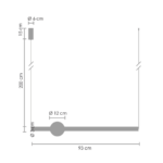 Pozioma lampa wisząca O-Line - L, złota, LED - 1