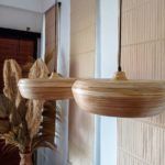 bambusowe lampy nad stół naturalne