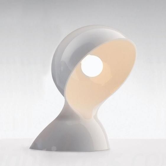 Biała lampa stołowa Dalu Tavolo - futurystyczna forma