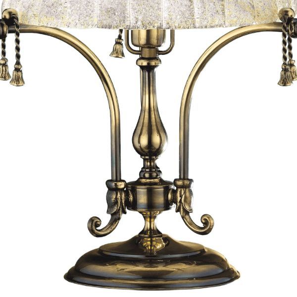 klasyczna lampa stołowa patyna