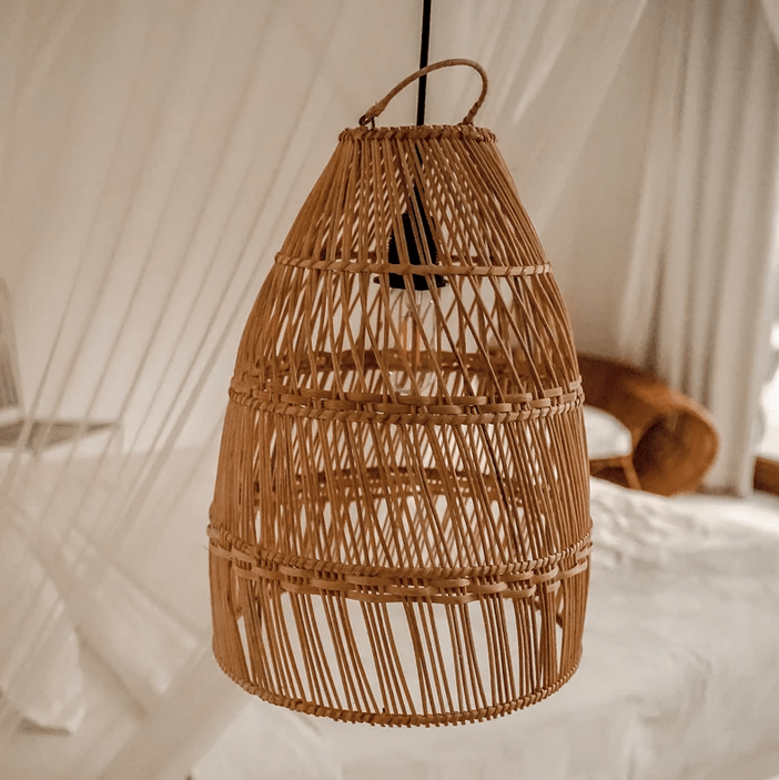 lampa rollo monnarita - rattanowa do salonu i sypialni