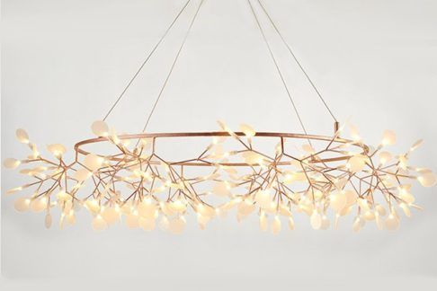 Dekoracyjna lampa LED Botanic Chic - miedziana, XL