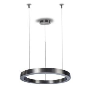 Lampa wisząca Circle - LED, srebrna, 60cm