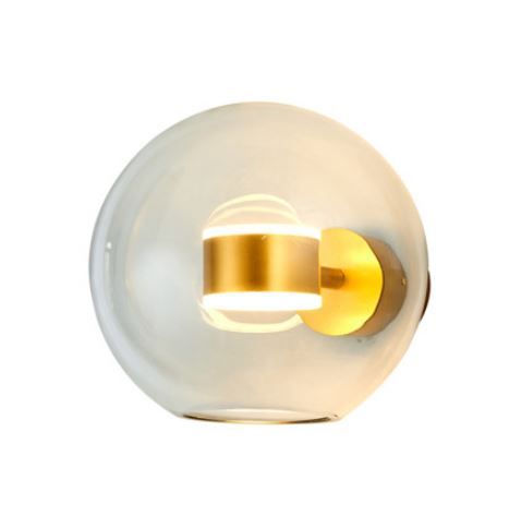 Szklany kinkiet Bubbles - złoty środek, LED
