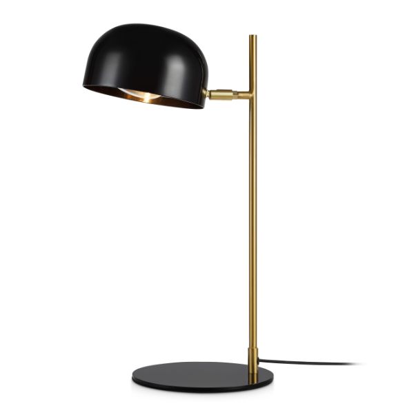 czarno-złota lampa biurkowa