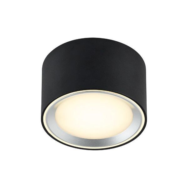 Lampa sufitowa Fallon - LED, czarno-srebrna