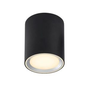Lampa sufitowa Fallon Long - czarno-srebrna, LED