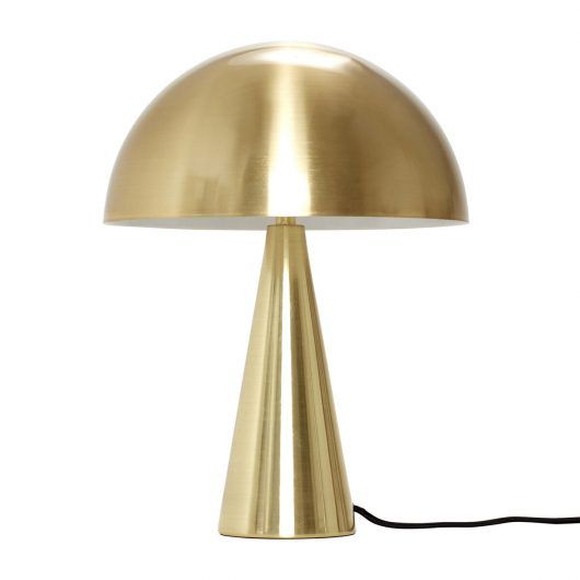 złota lampa stołowa nowoczesny design