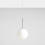 Lampa wisząca chrom Bosso S 20cm - szklany klosz
