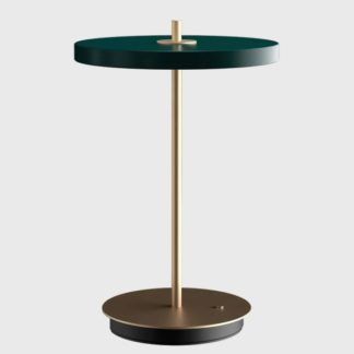 Lampa stołowa Asteria Move - zielony klosz, bezprzewodowa