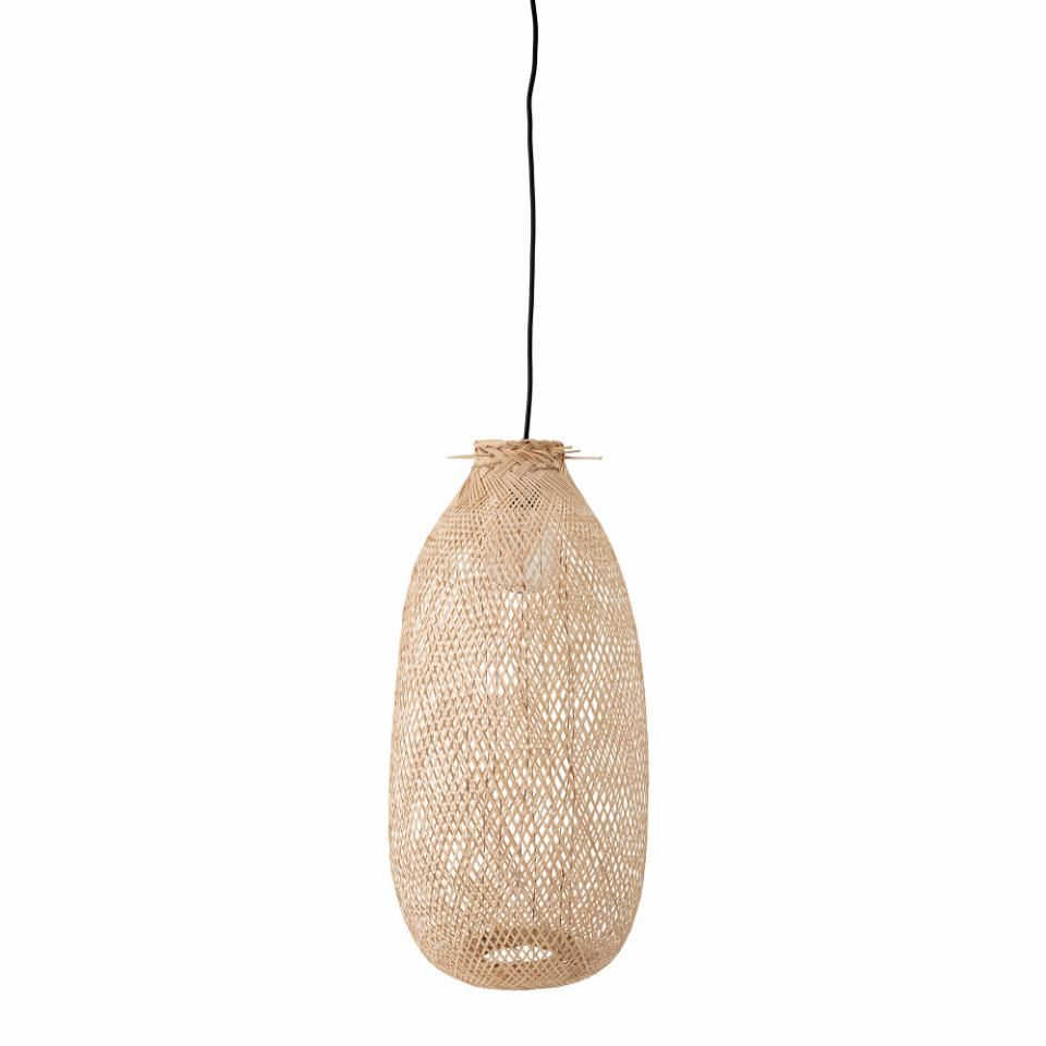 bambusowa lampa wisząca aranżacja