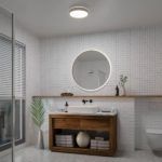 nowoczesne oświetlenie do jasnej łazienki