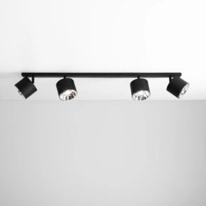 OUTLET Czarna lampa sufitowa Bot 4 - regulowane klosze 2x2