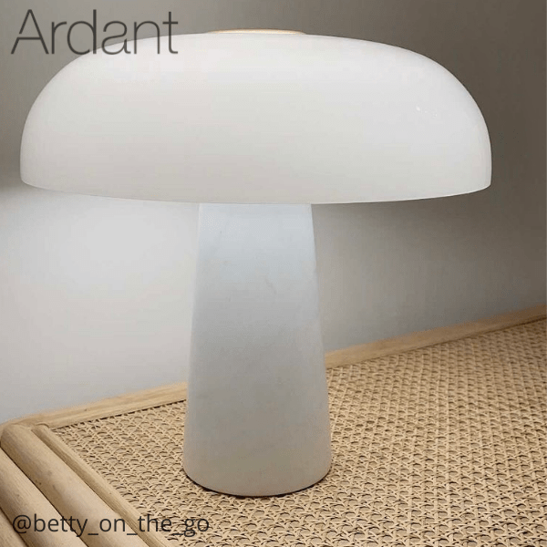 marmurowa lampa stołowa grzyb na komodę do salony sypialni