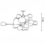 Czarna lampa wisząca Astronomy 15 - designerski klosz - 2