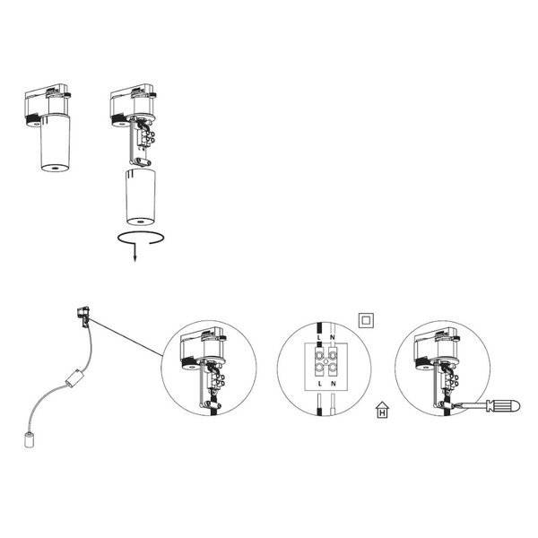 Biały adapter do systemu szynowego Profile - 1