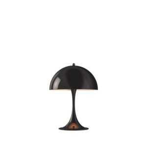 Czarna lampa stołowa Panthella Mini - Louis Poulsen, LED, nowoczesna