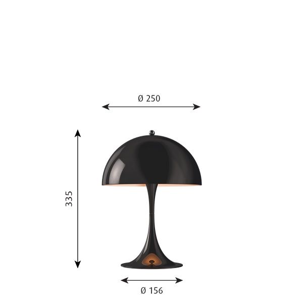 czarna lampka stołowa nowoczesny design