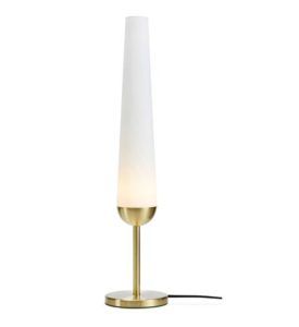 Oryginalna lampa stołowa Bern - złota, szklany klosz