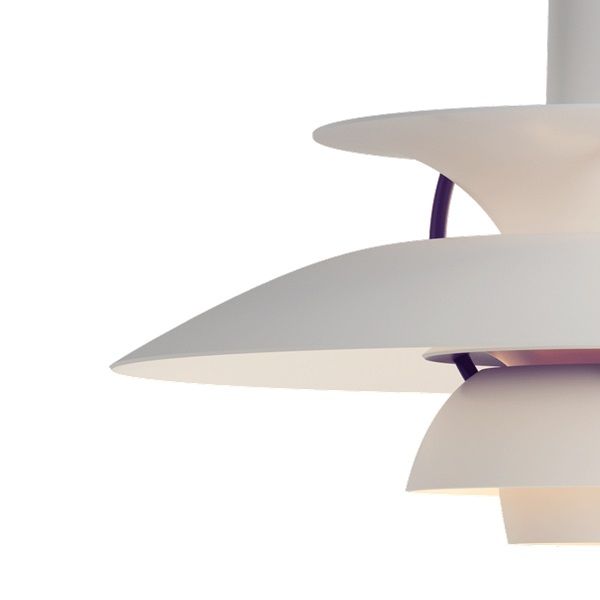 biało-fioletowa lampa wisząca nowoczesna forma