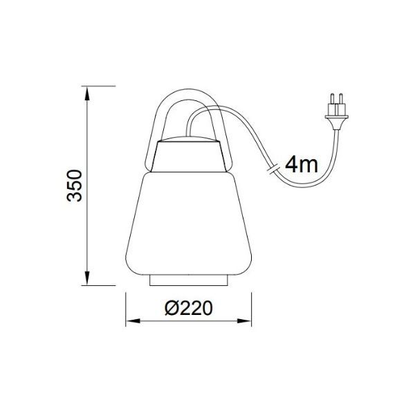 Lampa zewnętrzna Kinké - IP65, z wtyczką, do postawienia / do zawieszenia - 1