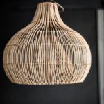 rattanowa lampa wisząca do kuchni