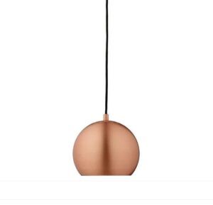 Miedziana lampa wisząca Ball - Frandsen Lighting - kulisty klosz - mat