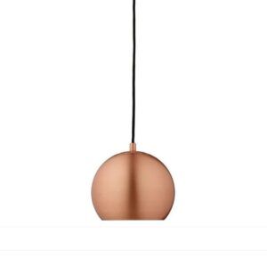 OUTLET Miedziana lampa wisząca Ball - Frandsen Lighting - kulisty klosz - mat