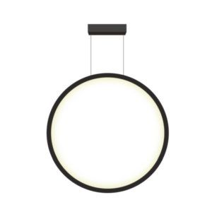 Czarna lampa wisząca Mirror - 60cm, LED, IP44