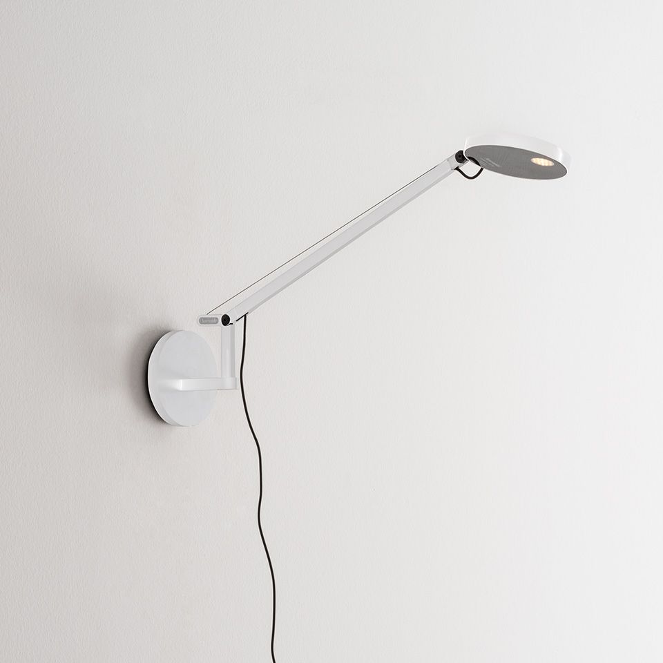 Nowoczesny kinkiet Demetra Micro Parete - LED, biały, ściemniacz
