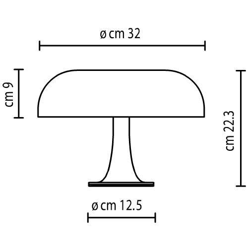 Pomarańczowa lampa stołowa Nessino Tavolo - szeroki klosz, LED - 1