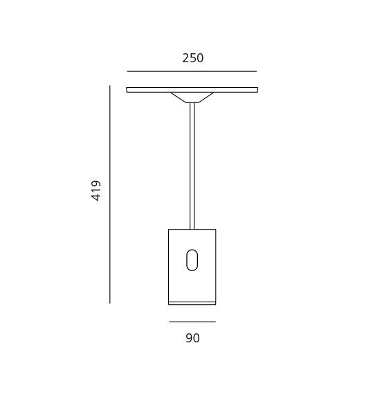Designerska lampa stołowa Sisifo - dotykowy włącznik, ściemniacz - 1