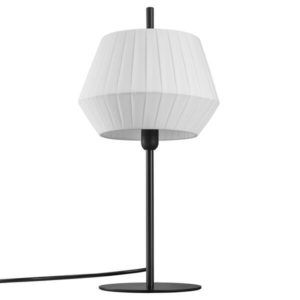 Czarna lampa stołowa Dicte - Nordlux, biały abażur