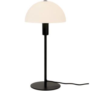 Czarna lampa stołowa Ellen - Nordlux, szklany klosz